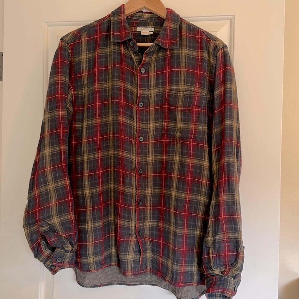 Carbon2Cobalt Plaid Shirt Size M